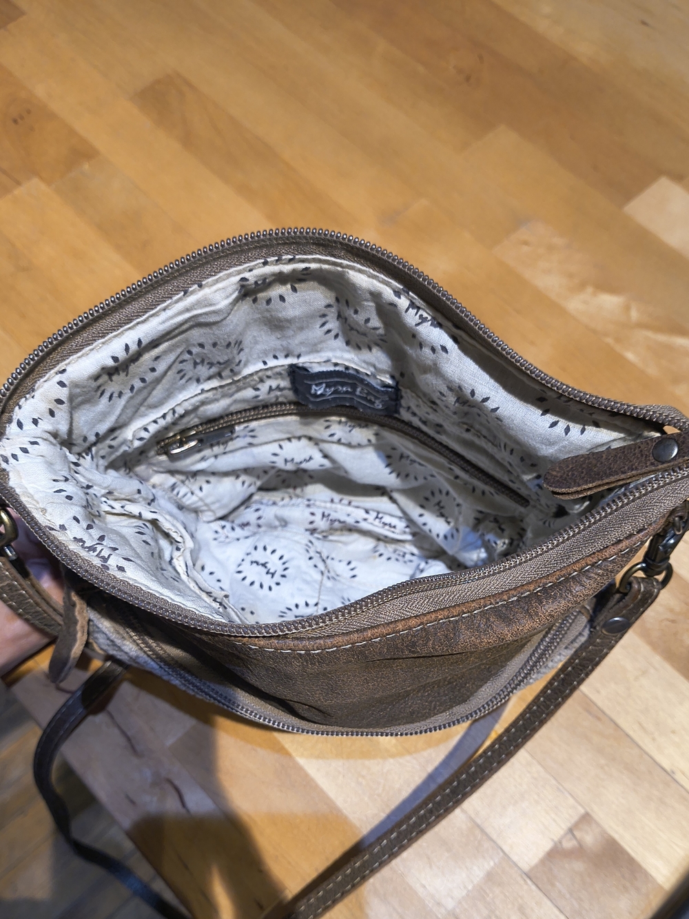 Myra Bag Crossbody Bag in Brown and Tan - Picture 4 of 4